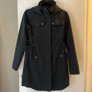 Athleta gray/black hooded parka XS